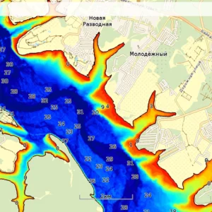 Карта глубин Иркутское водохранилище